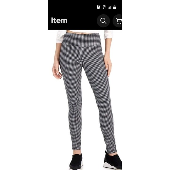 NEW | INC High Rise, Contour Waistband Houndstooth Leggings, XL, MSRP $39.99 - Picture 1 of 2